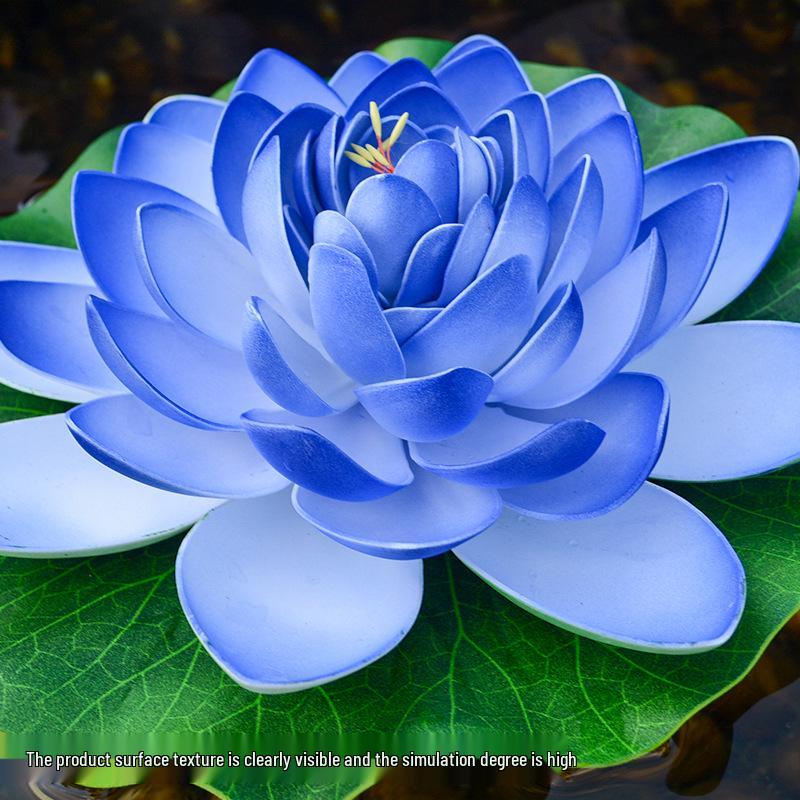 Artificial Lotus Leaf & Lotus Flower Pond Decorations for Fish Tanks & Living Rooms