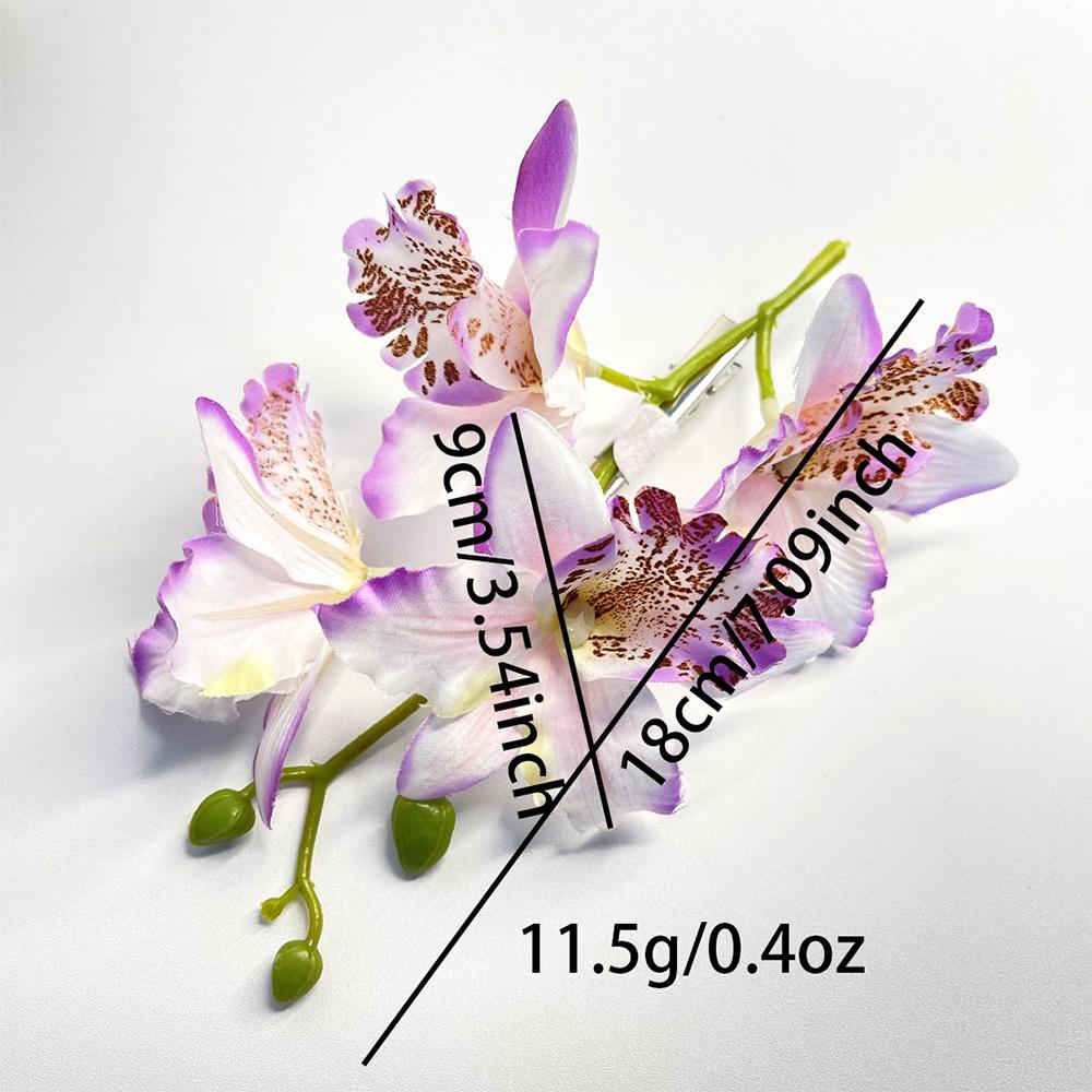 Orchid Flower Fairy Hairpins Artificial Flowers Spring Summer Hair Clips Wedding Party Photography Hair Accessories