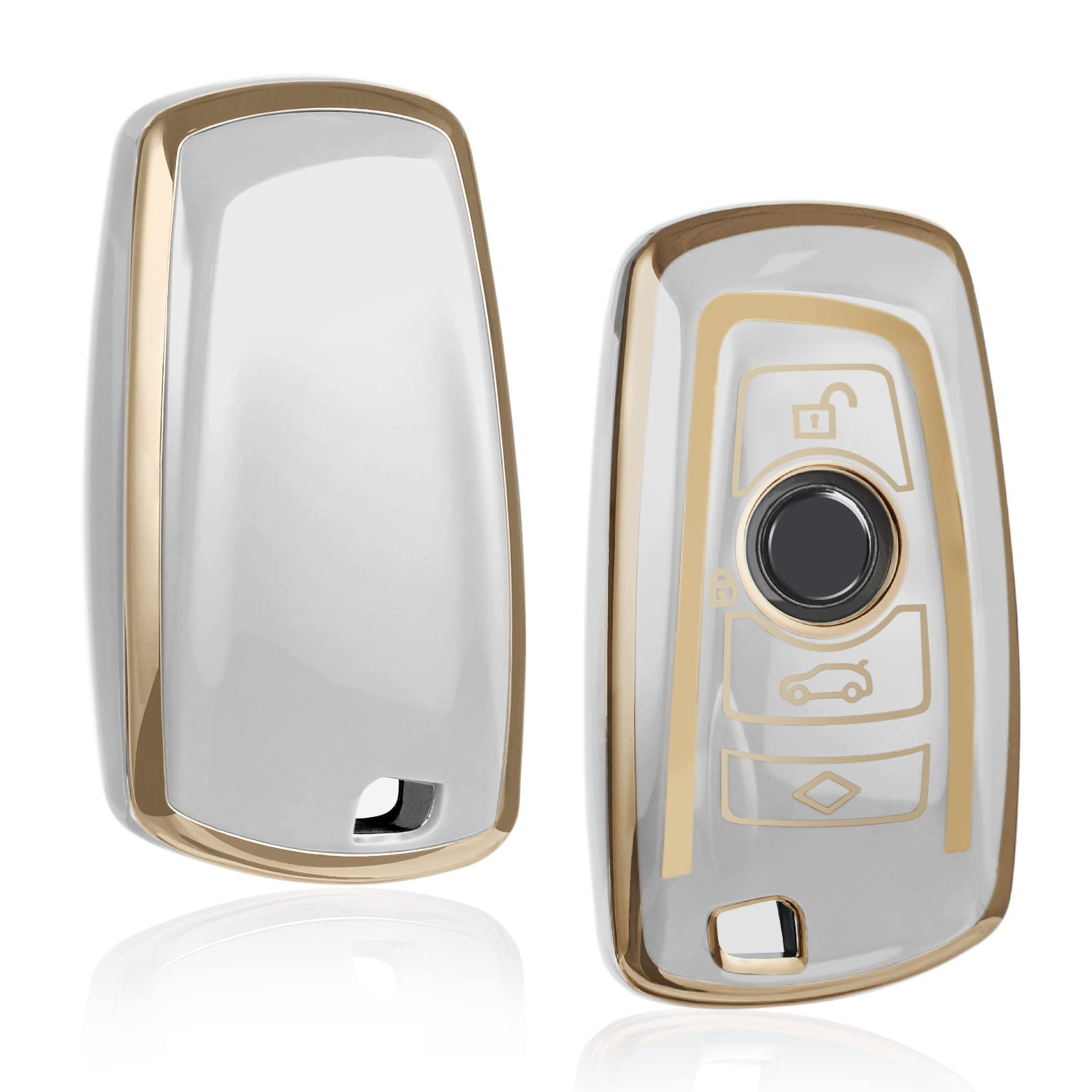 

[OATSBASF] Чехол для смарт-ключа, Чехол для ключа BMW, Крышка для ключа BMW 1 3 4 567 S белый