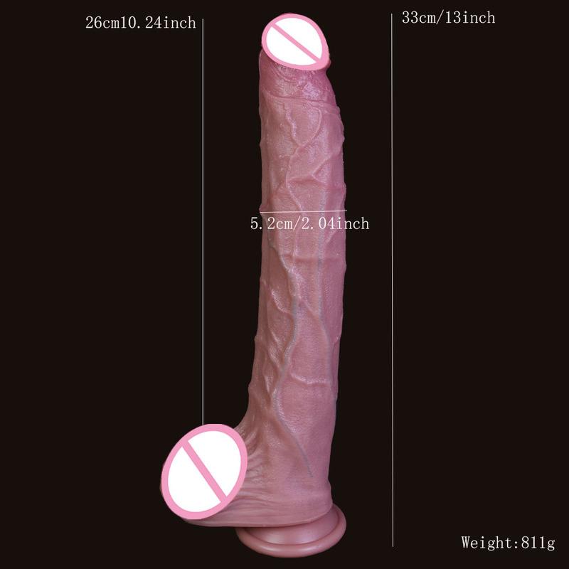 Realistic Long Dildo Black Anal Plug with Suction Cup Dildos Penis Butt Plug Sex Toys for Men Women Phallus Anal Dilator Dick