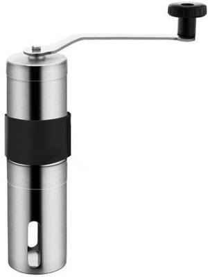MOPCONY Nuovo Mini Macinacaffè Manuale ad Alta Capacità 30g, Macinacaffè Portatile a Manovella in Acciaio Inossidabile per Chicchi di Caffè con Copertura in Silicone Antiscivolo e