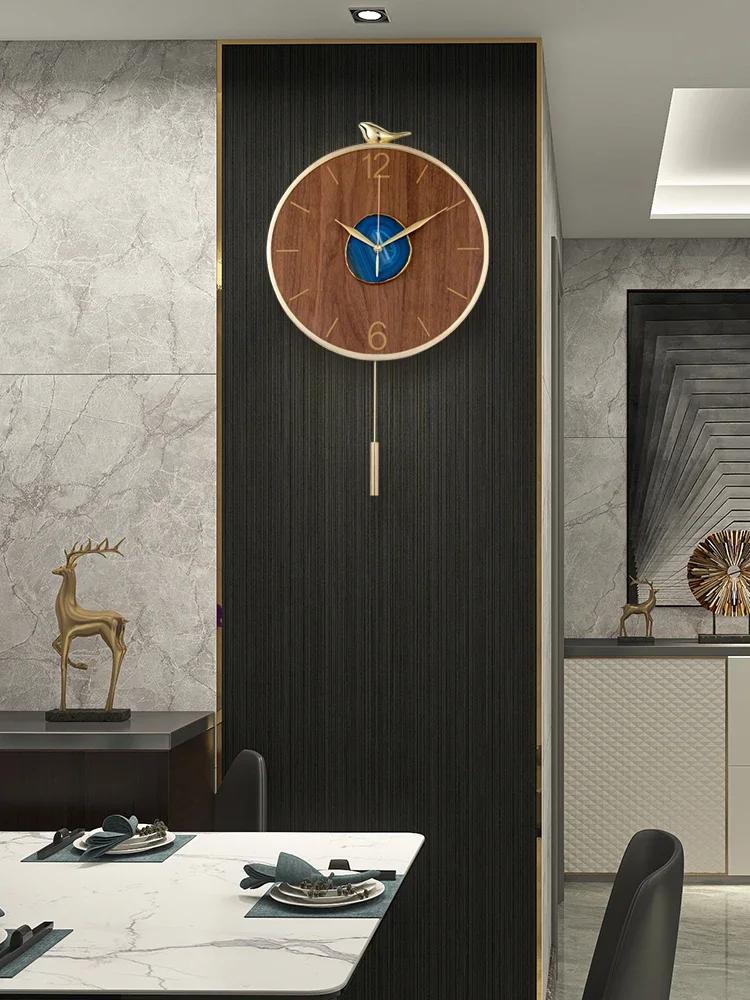 Nordic Wall Clock Metal Agate Living Room Decoration Wall Watches Home Decor Mute Creative Luxury Glod Kitchen Clock Undefined