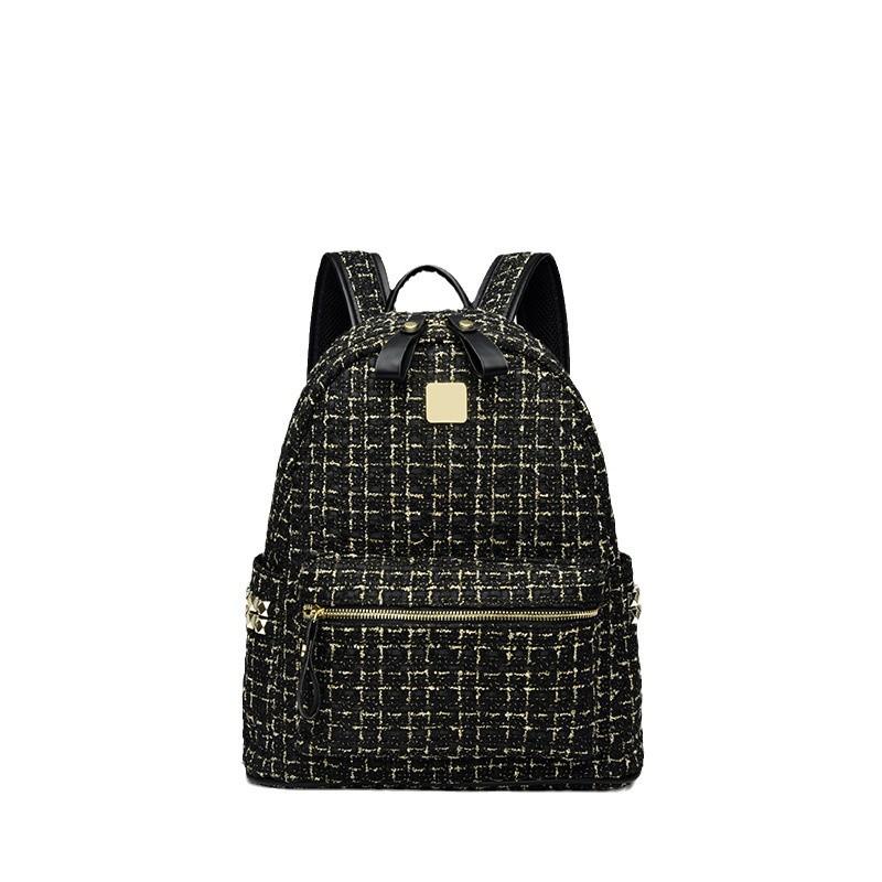 Autumn Woolen Backpack, Women's New Fashionable and Versatile, Women's High-end and Stylish Travel Backpack, Backpack