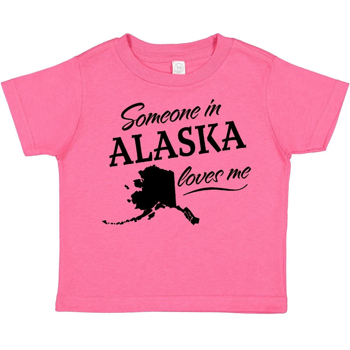 Inktastic Someone In Alaska Loves Me Toddler T-Shirt State Home Family Kids Love 100