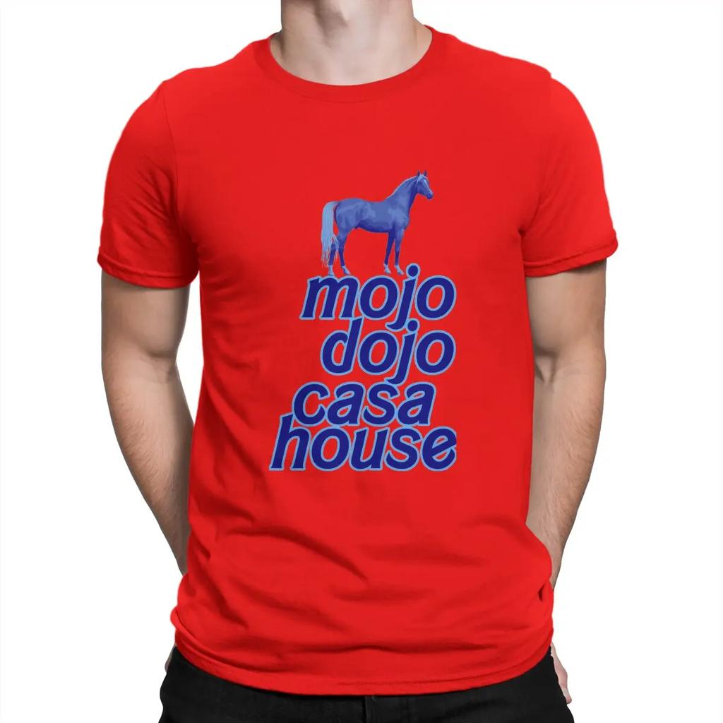 Vintage Mojo T-Shirt for Men O Neck 100% Cotton T Shirt M-Mojo Dojo Casa Houses Short Sleeve Tee Shirt Summer Clothing