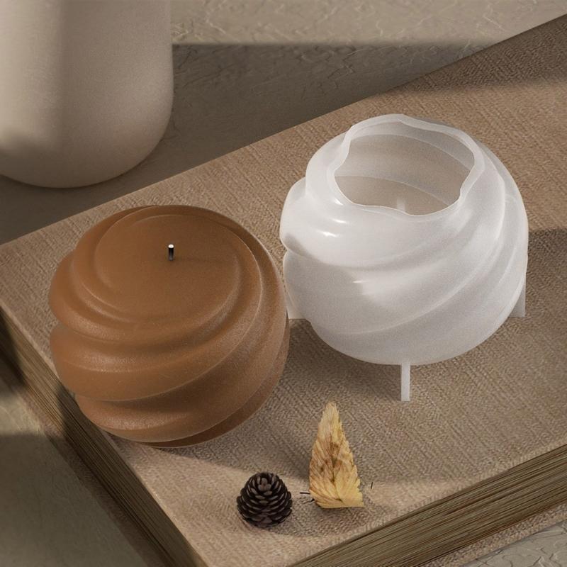 Rotating Planet Silicone Candle Mold 3D Round Carving Ball Resin Plaster Soap Molds DIY Creative Gypsum Clay Mold Craft