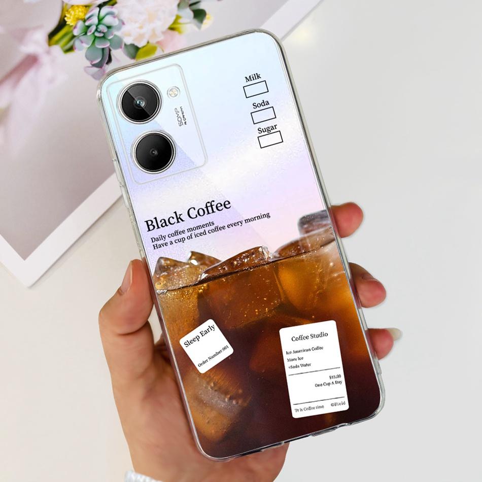 Cute Flower Cat Painted Case For Realme 10 / Realme 10 Pro / Realme 10 Pro+ Soft Silicone TPU Cover For Realme10 4G 10Pro Plus