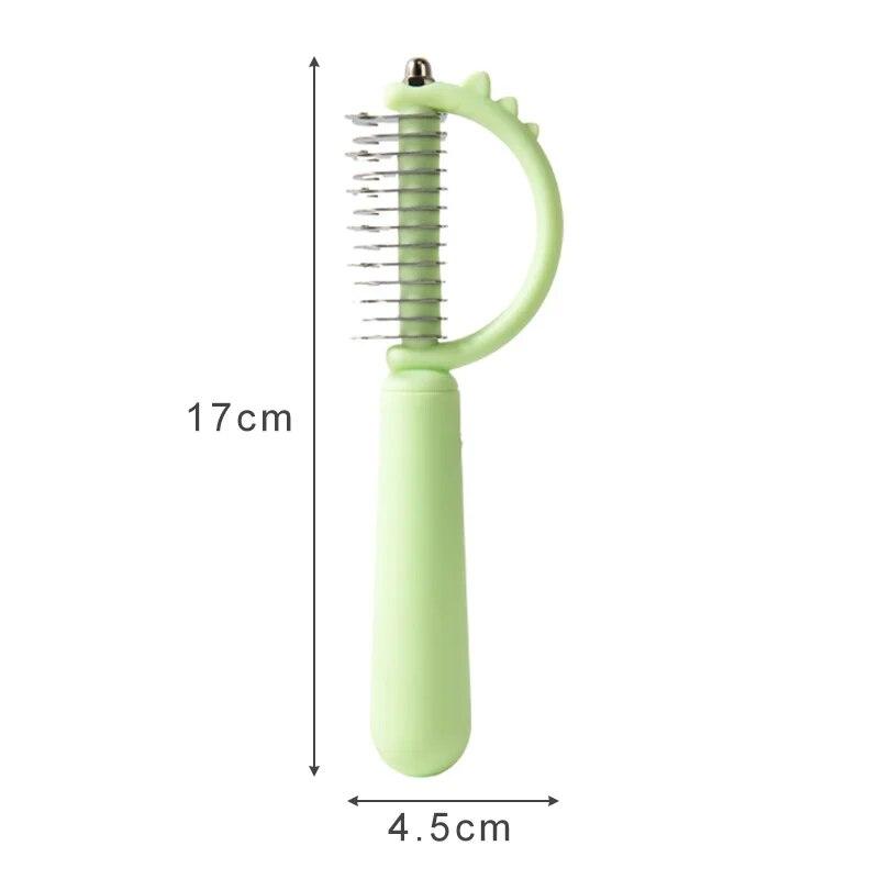 

Расческа для кошек, профессиональная щетка для удаления шерсти с собак, расческа для щенков и кошек, щетки для ухода за кошками, товары для домашних животных зелёный