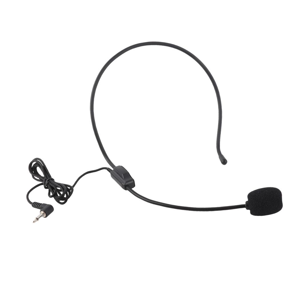 Mini 3.5mm Head Mounted Wired Microphone Condenser MIC for Voice Amplifier Speaker
