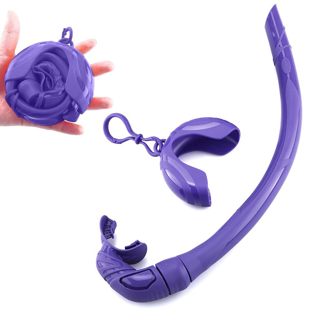 Diving Snorkel Waterproof Portable Foldable Multi-color Silicone Freediving Snorkel For Swimming Diving