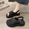 Women's Sandals Summer 2026 New Gladiator Fashion Outdoor Soft Comfortable Beach Shoes Thick Heel Platform Casual Roman Sandals