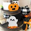 Cute Ghost Ornament Tiered Tray Halloween Decor Ghost Table Sign For Halloween Party Desktop Home Decorations