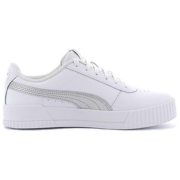 (WMNS) PUMA Carina Leather 'White Grey' Women's 370325-18