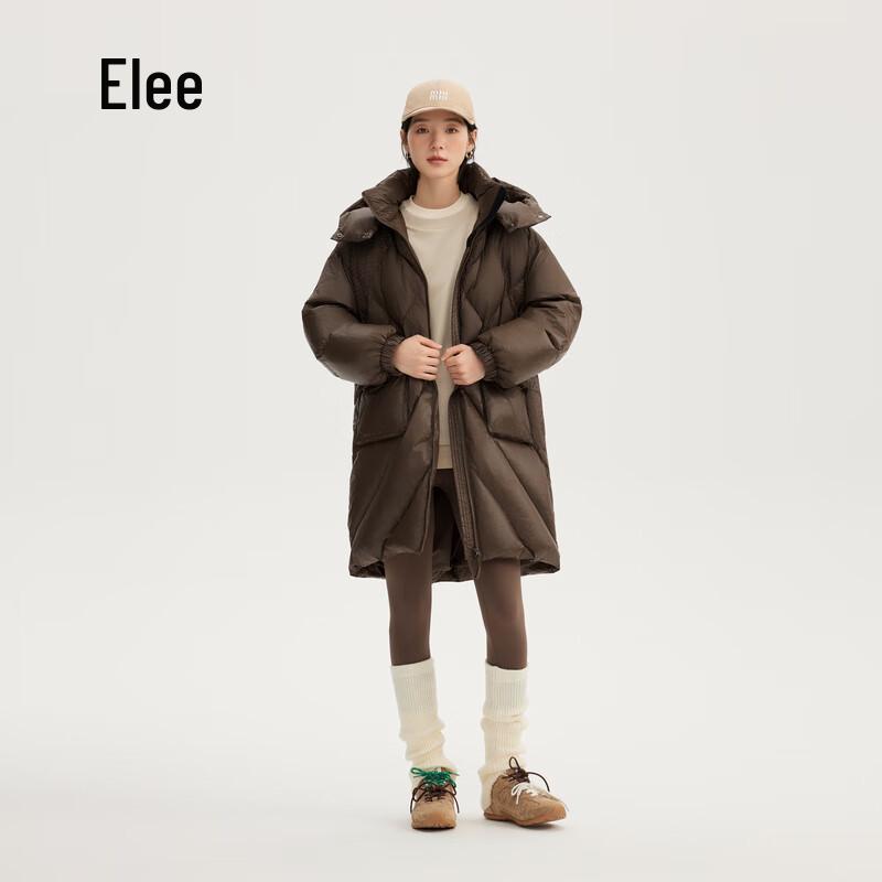 Ailaiyi Women's Long Puffy Down Jacket with Detachable Hood