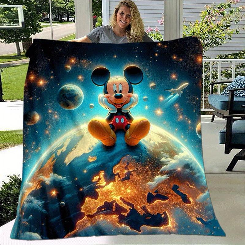 1pc Mickey Printing Blanket - Soft, All-Season Throw for Living Room, Bedroom,Personalized Gift with Adorable Cartoon Design