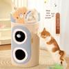 "Double-Layer Cat Tree with Warm House, Bed, and Sisal Scratching Board for All Seasons"