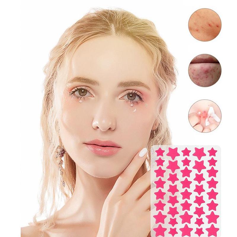 200/400PCS Colorful Combination Acne Patches Star Heart Type Pimple Sticker PE Facial Concealer Acne Marks Cover Patches