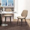 Velvet Dining Chairs, Set of 2 Dining Room Chairs with Metal Legs for Living Room, Dining Room, Light Brown