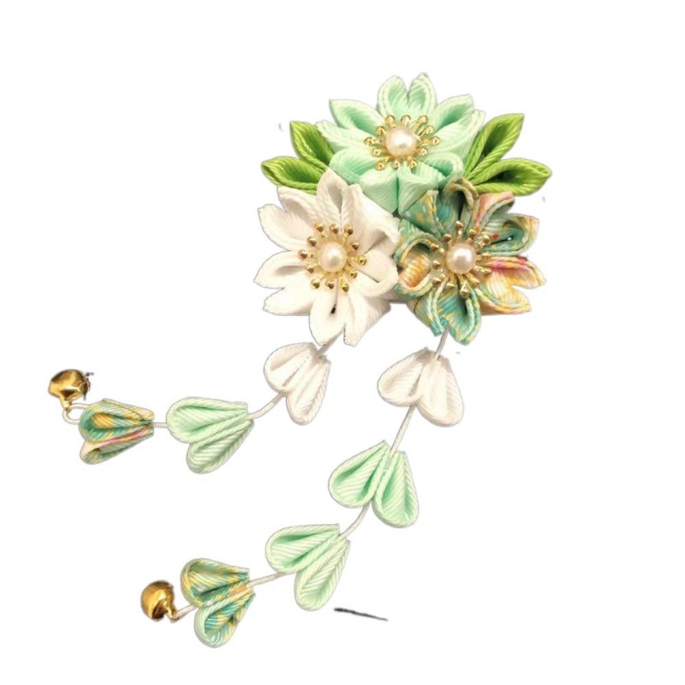 Hanfu Accessories Japanese Kimono Headwear Ancient Style Tassel Flower Hairpin  Hair Accessories