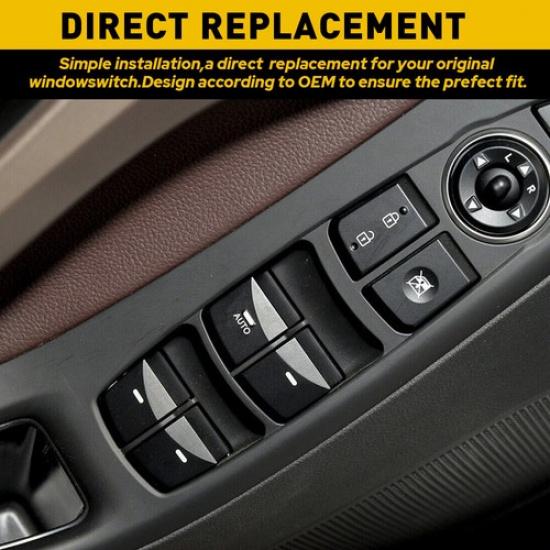 For Hyundai Elantra 2014 2015 2016 Left Master Driver Door Window Switch Black