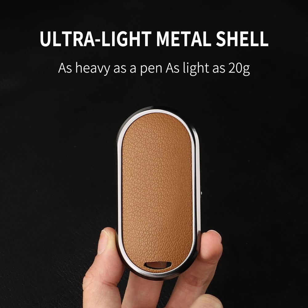 Aluminum Alloy Goatskin Car Key Case Cover For Huawei Aito M5 M7 Car Key Case Protect Fob