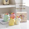 Yinhuai Stainless Steel Fruit Fork Set with Luxury Storage Jar – Safe, Cute, Small Forks for Kids