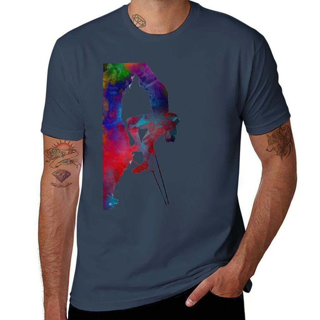 Mountaineer Climbing Sport Art Mountaineer Climbing Sport Tshirt Outdoor Sports Short Sleeve Top