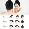 SINLAND Microfiber Hair Drying Cap Hair Towel Turban Twist for Women Fast Drying Towels Head Turban Absorbent Soft Lightweight 3 Pack Black