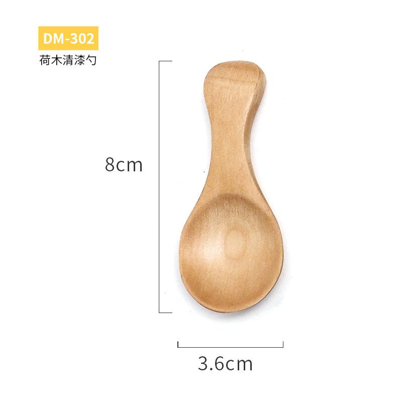 Wooden Spoon Children Cute Small Soup Spoon Dessert Cold Drink Spoon Honey Spoon Rice Spoon Girls Tableware