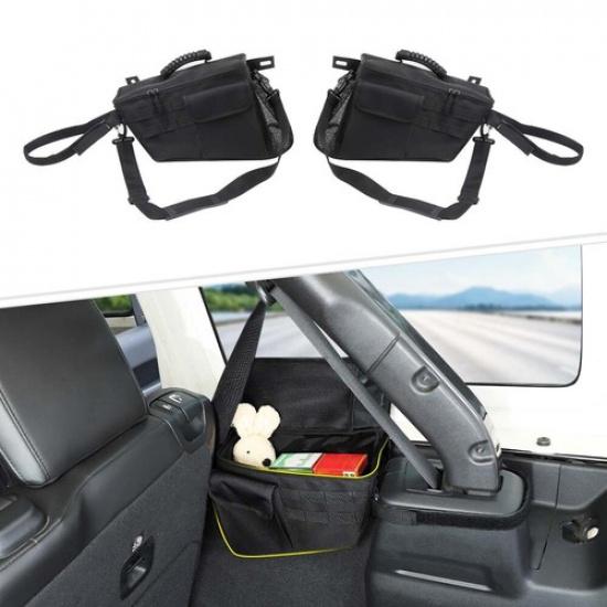2X Black Trunk Side Rear Storage Bags for Jeep Wrangler JL 4-Dr 18+ Accessories