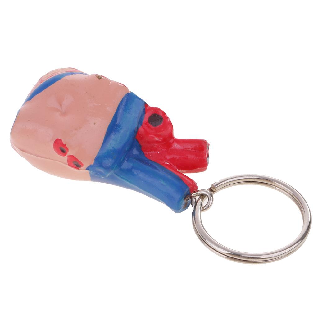 2 Stück Menschliches Herz Schlüsselanhänger Mini Modell Skelett Bewegliches Gelenk PVC Material Geeignet für