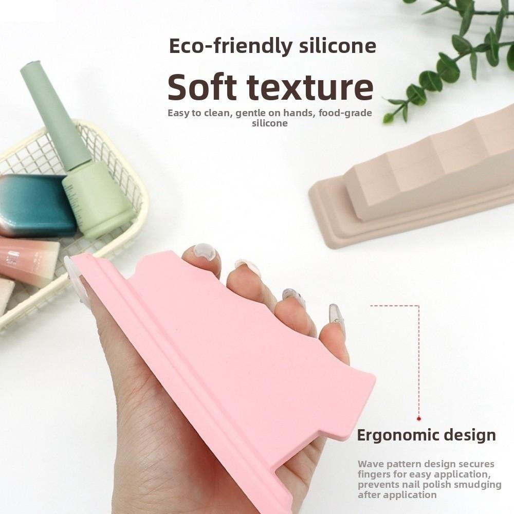 Silicone Nail Art Finger Support Sturdy Finger Stand Nail Practice Assistant Mat  For Nail Salon