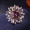 Versatile Crystal Sunflower Brooch: Personalized Lapel Pin Accessory for Suit Coats