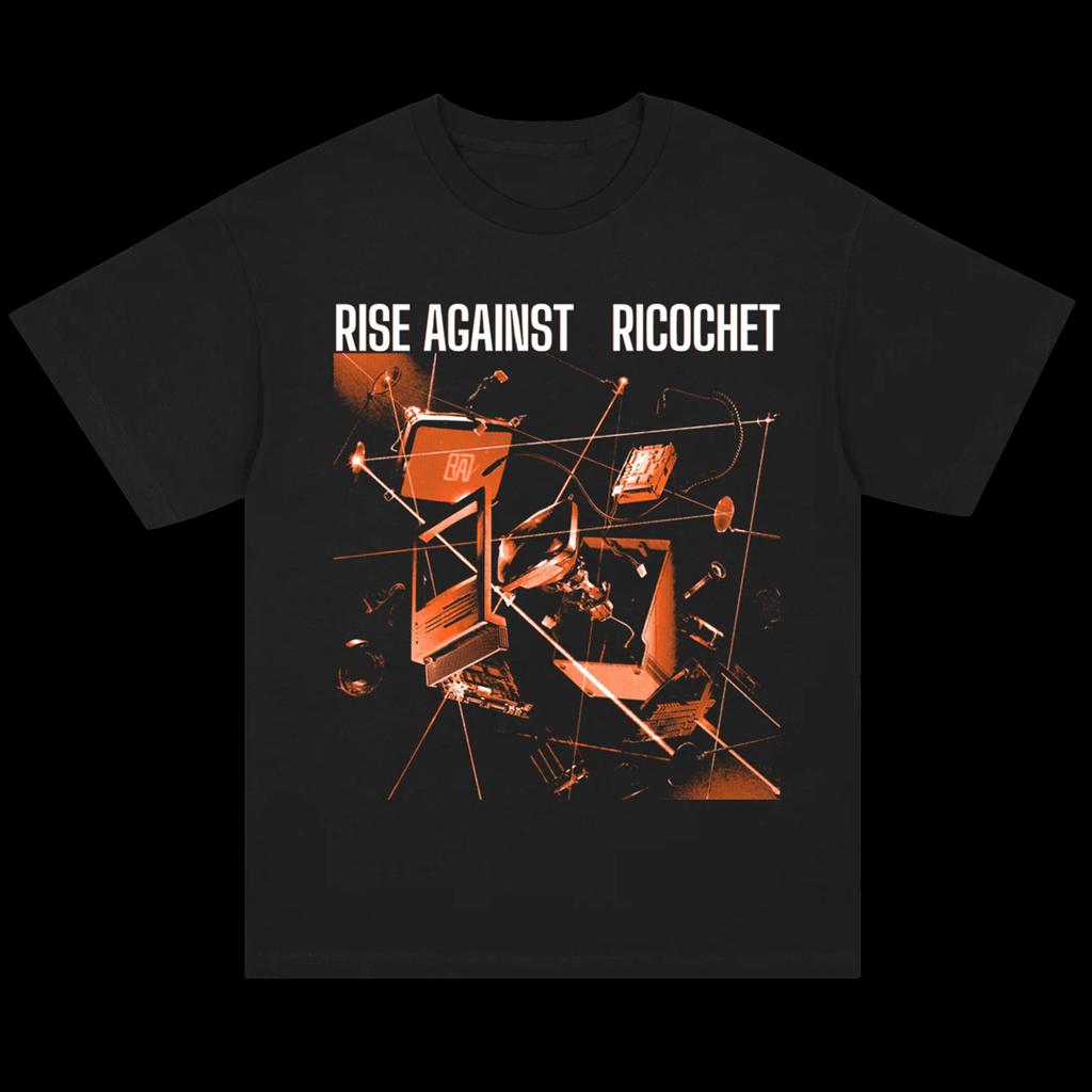 Fashion Hip Hop  Usa Rise Against Punk Band Graphic Unisex Womens Cotton TShirt Streetwear Vintage Fashion Unisex Summer Casual Tee