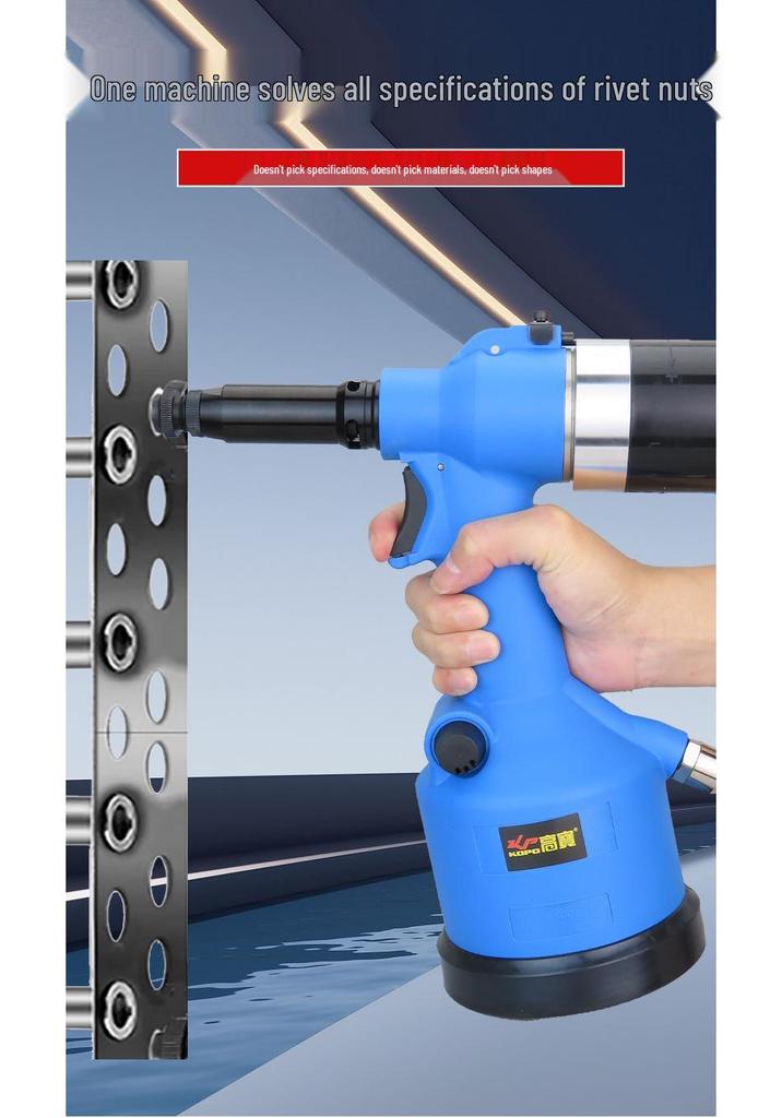 Gaobao Industrial Pneumatic Rivet Nut Gun, Automatic M3-M12 Riveting Tool
