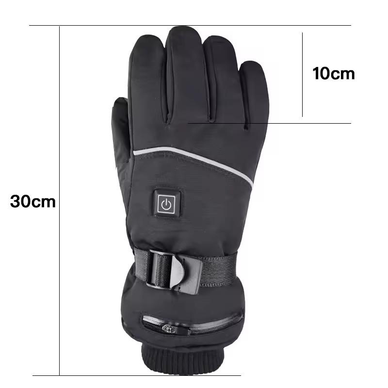 Heated Motorcycle Gloves Winter Warm Snowmobile Skiing Gloves Waterproof Touch Screen Rechargeable Heating Thermal Moto Guantes