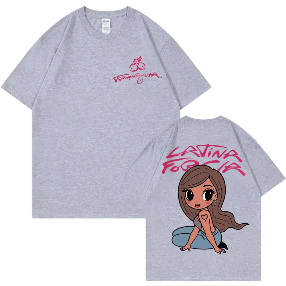 Karol G Tropicoqueta Latina Foreva 2025 New Album T-shirt Men Women's Fashion Aesthetic T Shirt Summer Casual Oversized T-shirts