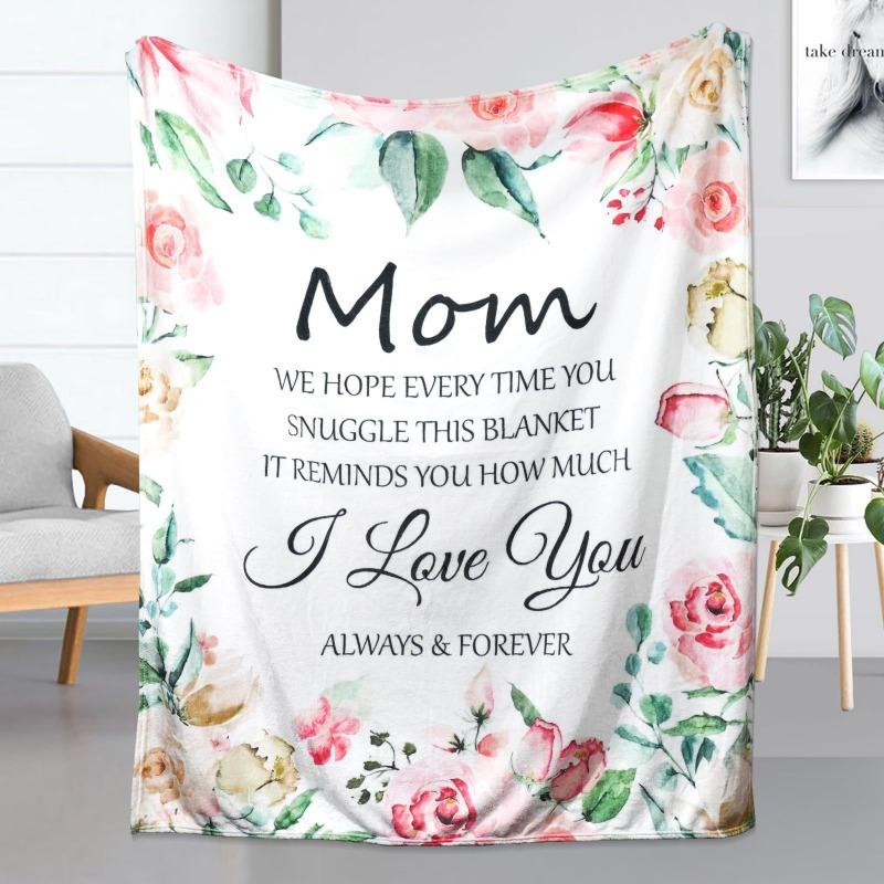 Blanket Flannel Cover Blanket Gift Blanket for Mom and Grandmother Birthday Christmas and New Year Gifts