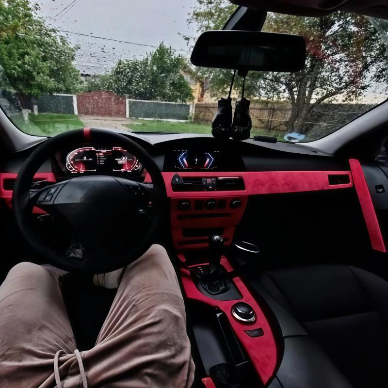 Premium Self Adhesive Suede Fabric Car Interior AB Pillar Center Console Decor Renovate Luxury Plush Suede Repair Modification