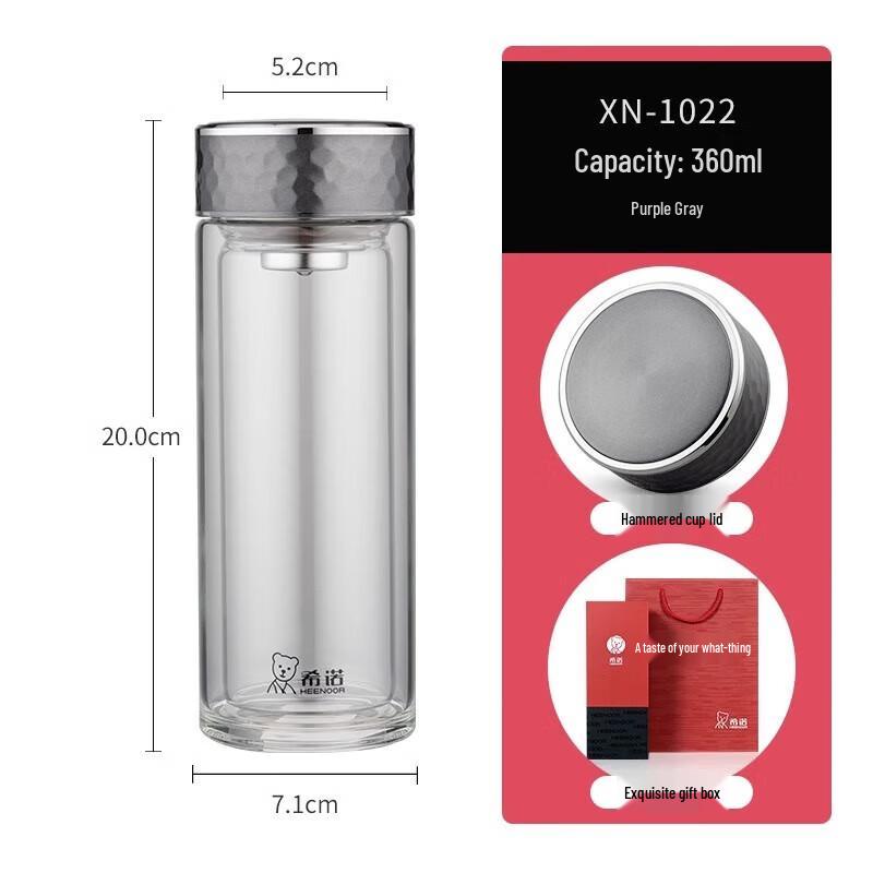 Xinuo Double-Layer Glass Tea Cup
