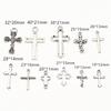 Retro Zinc Alloy Cross Pendant for DIY Jewelry