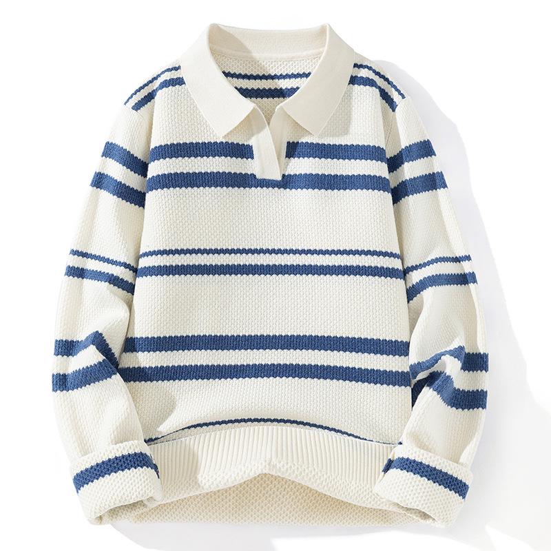 2025 Autumn/Winter Henley Collar Men's Knit Base Layer Sweater