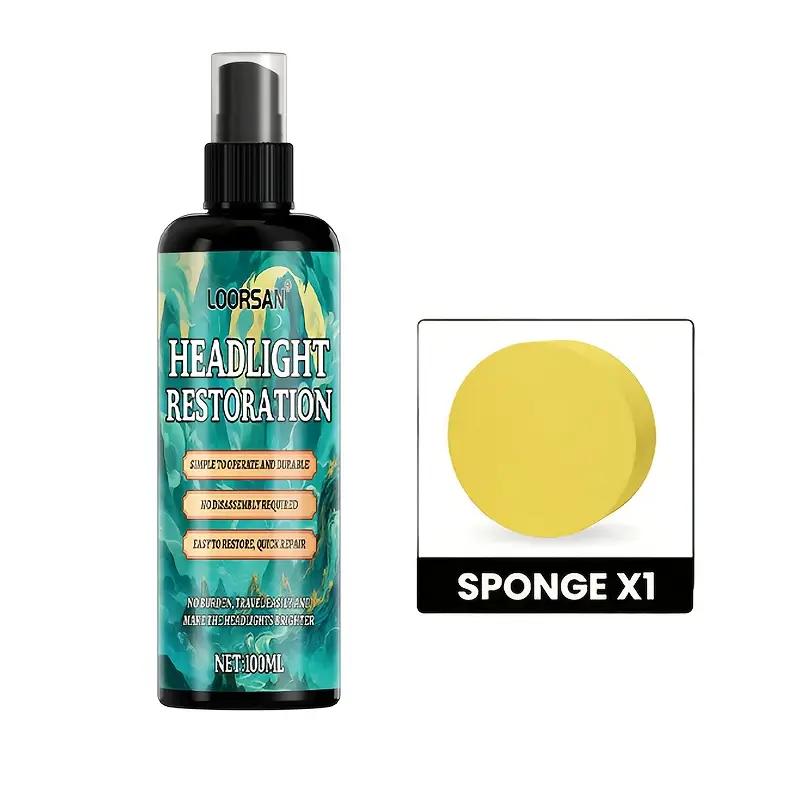 

Professional Headlight Restoration Liquid-Removes Oxidation, Yellowing and Hazing-Repairs Minor Scratches - Enhances Brightness 100ml