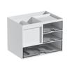 Xawslife Multifunctional Desk Organizer with 3 Drawers for Small Item Stationery Pen Remote and Perfect for Home and Office No Assembly Required