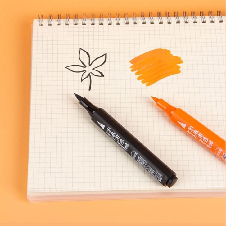 Acrylic Paint Marker 6 Color Acrylic Paint Marker with Brush Tip Quick Dry for Painting on Paper Wood Stone Fabric