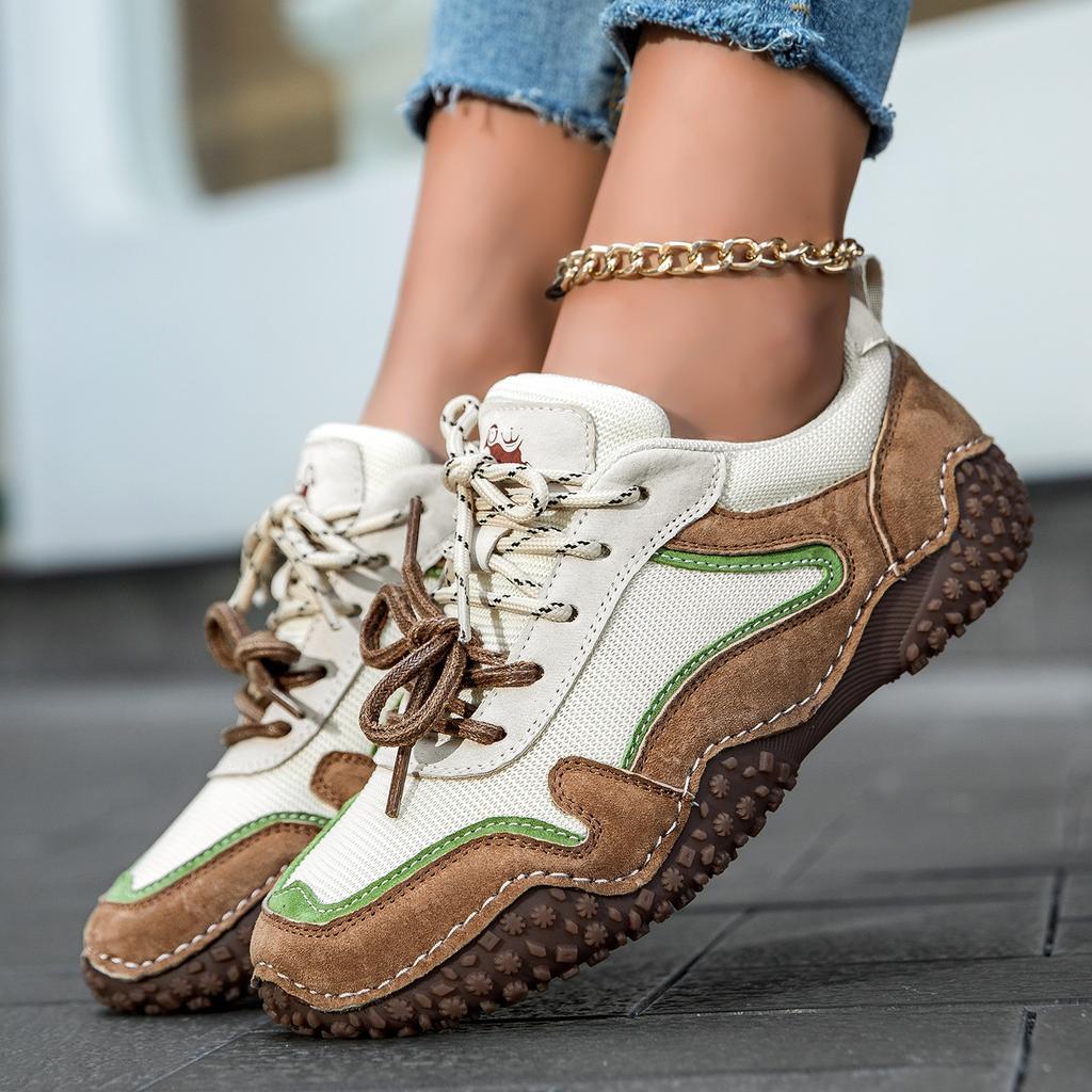 2025 popular large-size men's and women's shoes outdoor casual shoes autumn and winter first-layer leather shoes sports shoes