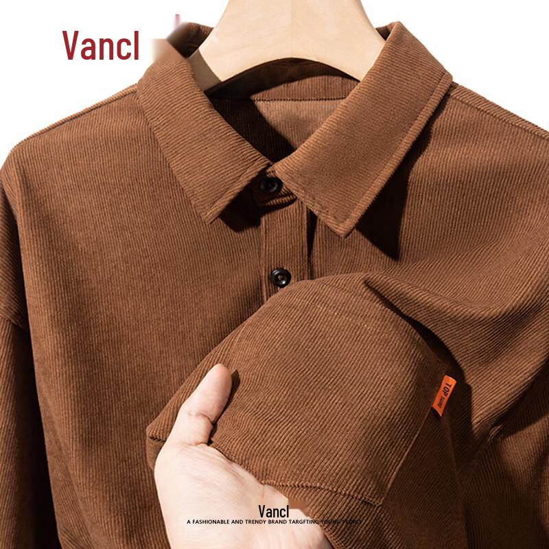 VANCL Men s Vintage Corduroy Long Sleeve Shirt M