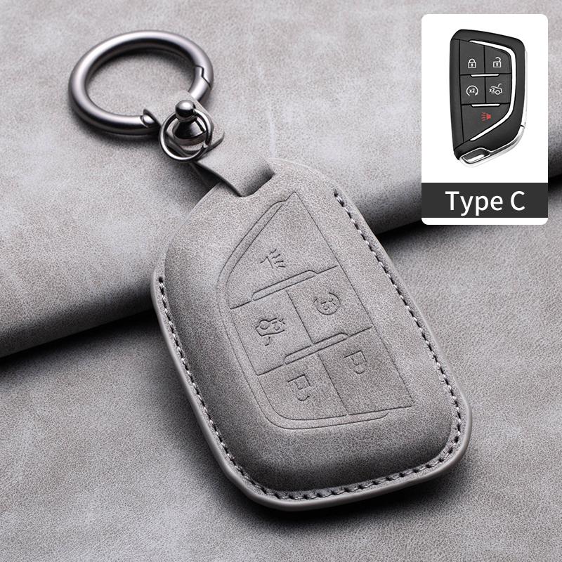 New Sheepskin Car Remote Key Cover Case Shell For Cadillac ATS-L XTS XT5 CTS CT6 ATS 28T SRX Escalade 2015 Styling Accessories