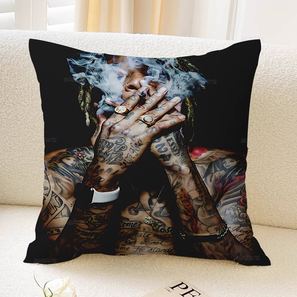 Rapper W-Wiz K-Khalifa Personalized Pillow Cover Kids Bedroom Wild Party Decor Pillowcase Kid Birthday Shower Gift