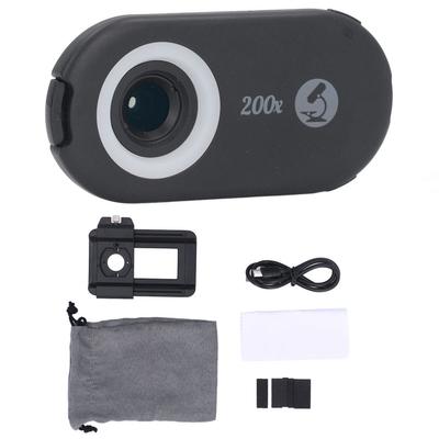 Phone Microscope Lens with CPL Filter LED Light Clip On Pocket Microscope Camera Attachment for